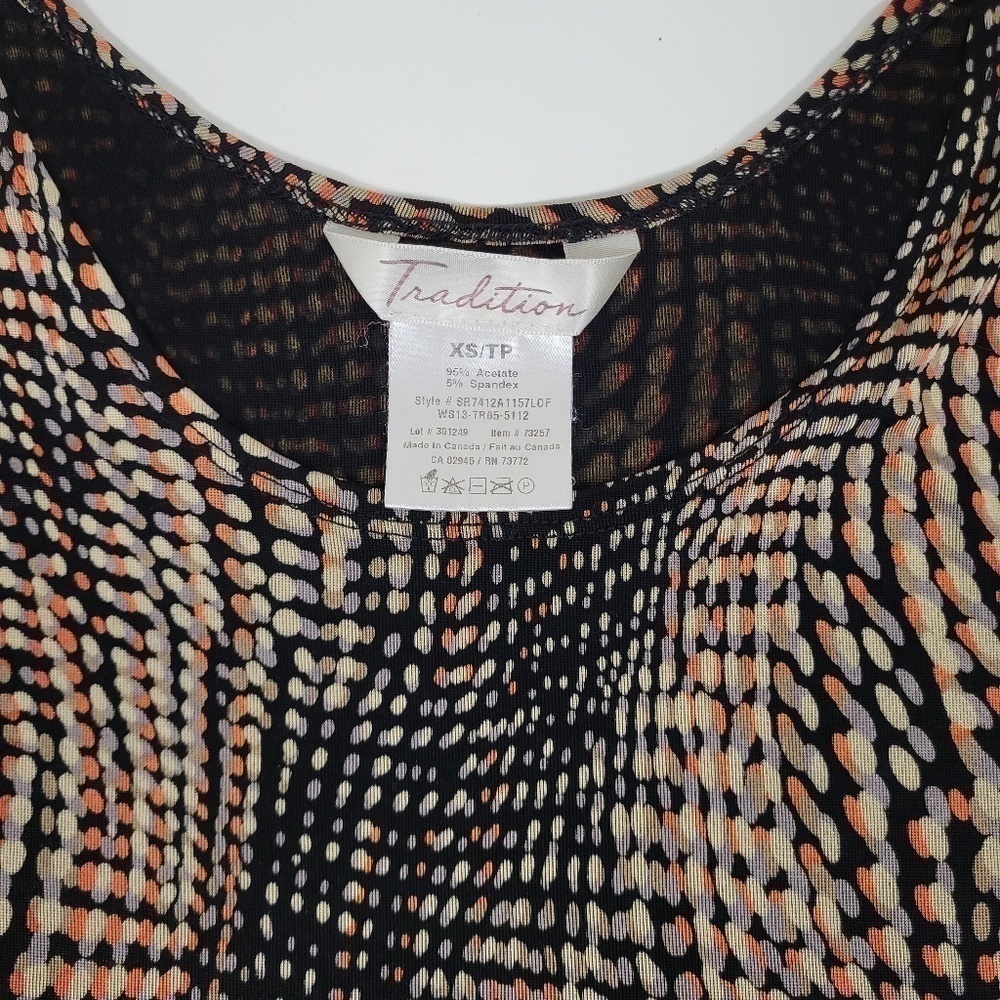 FREE W PURCHASE Abstract sleeveless bodycon top cyber print - Picture 5 of 10